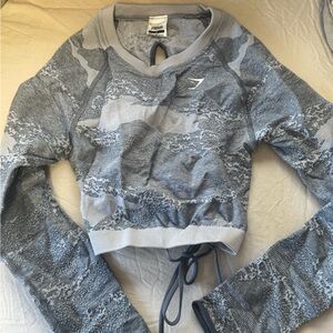 Gymshark animal print Long Sleeve SET (comes with matching leggings)